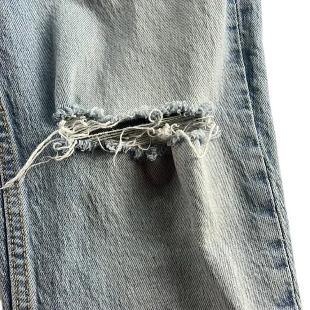 Zara High Rise Distressed Jeans Size 4 - Picture 11 of 13